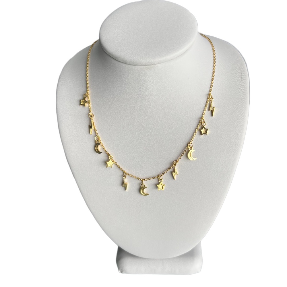 Charm necklace  gold plating
